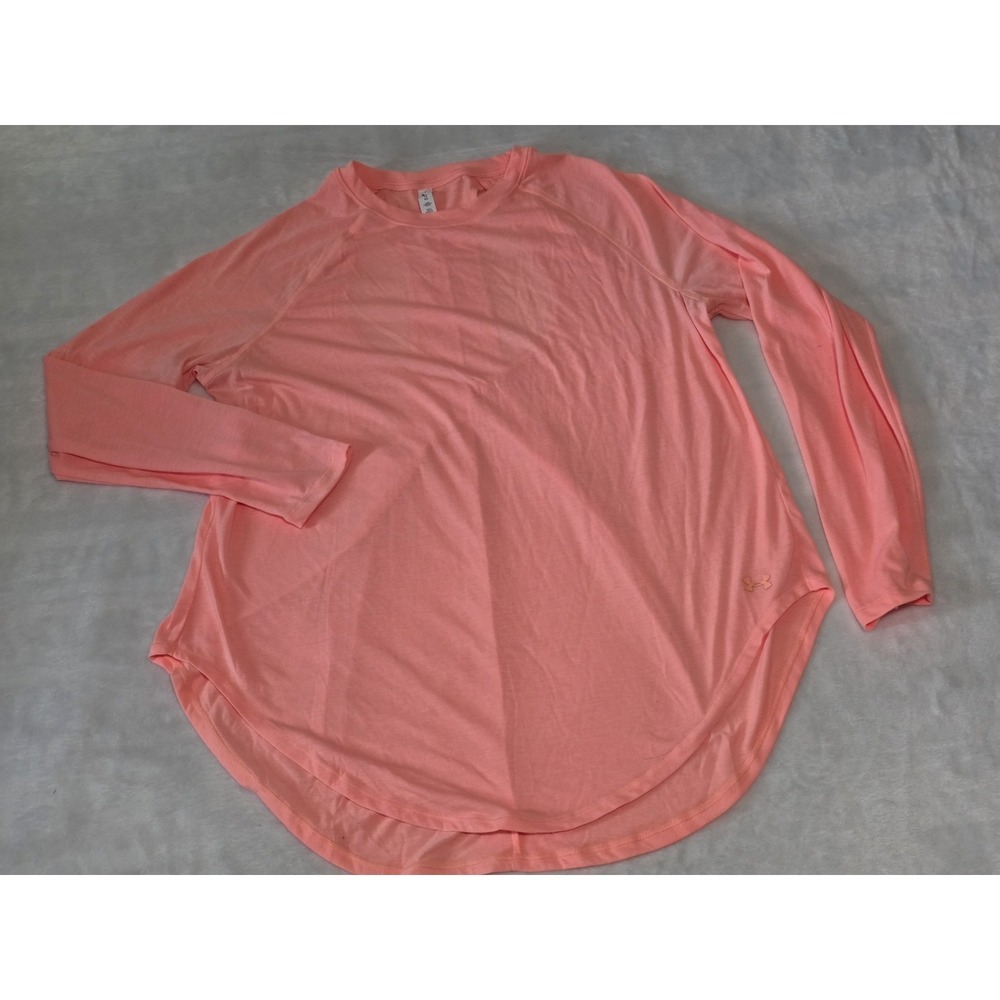 Under Armour Womens XL Light Orange Breathable workout shirt Open back design